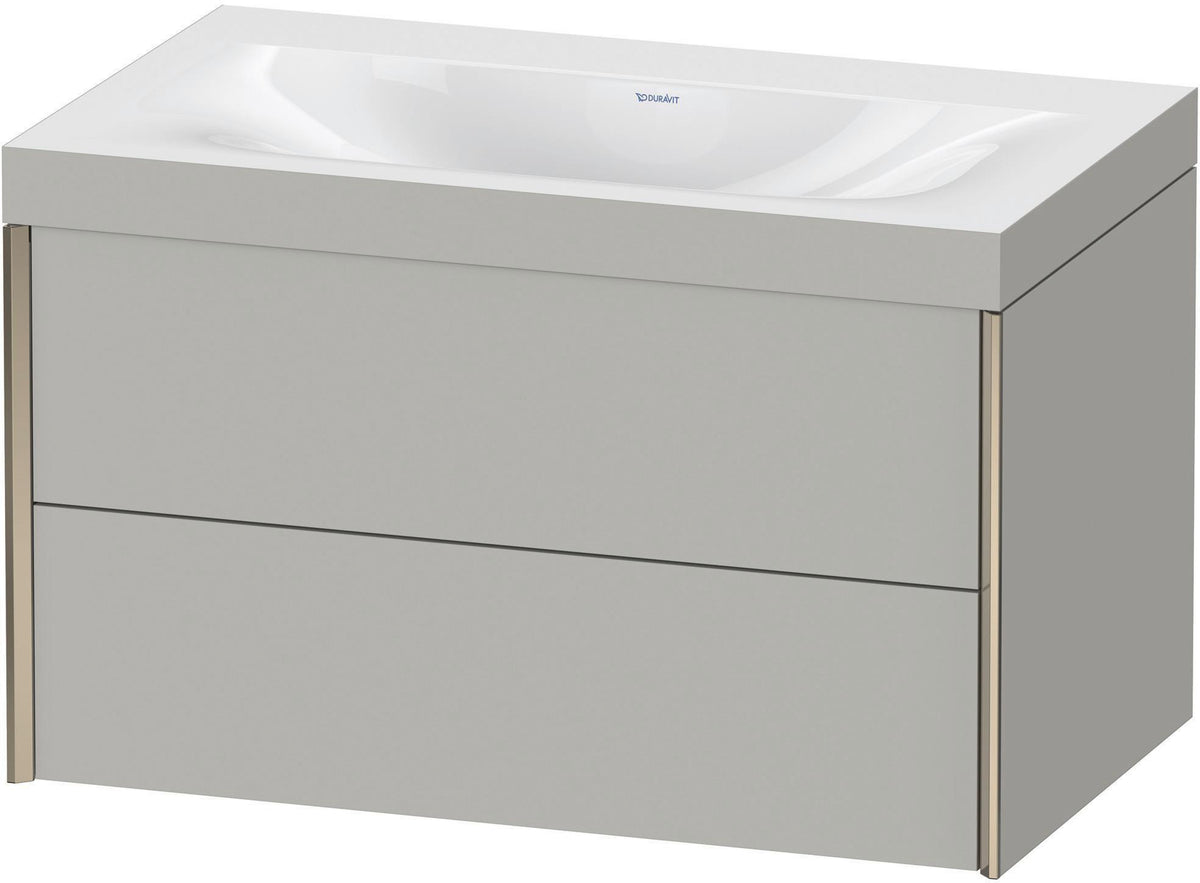 DURAVIT XViu c-bonded Waschtischset 800 mm wandhängend mit 2 Schubkästen und Tip-on-Technik