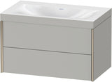 DURAVIT XViu c-bonded Waschtischset 800 mm wandhängend mit 2 Schubkästen und Tip-on-Technik