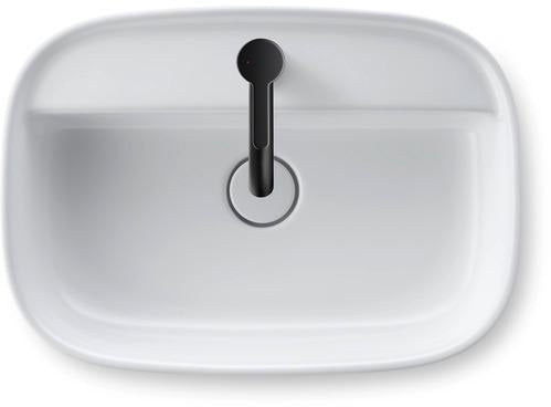 DURAVIT Zencha Aufsatzbecken 550 mm Weiß – mit Hahnlochbank, ohne Überlauf