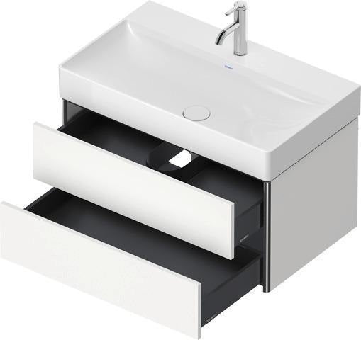 Duravit XSquare Waschtischunterbau 784 mm, 2 Schubkästen, s-matt, Ahorn Mi.