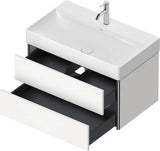 Duravit XSquare Waschtischunterbau 784 mm, 2 Schubkästen, s-matt, Ahorn Mi.