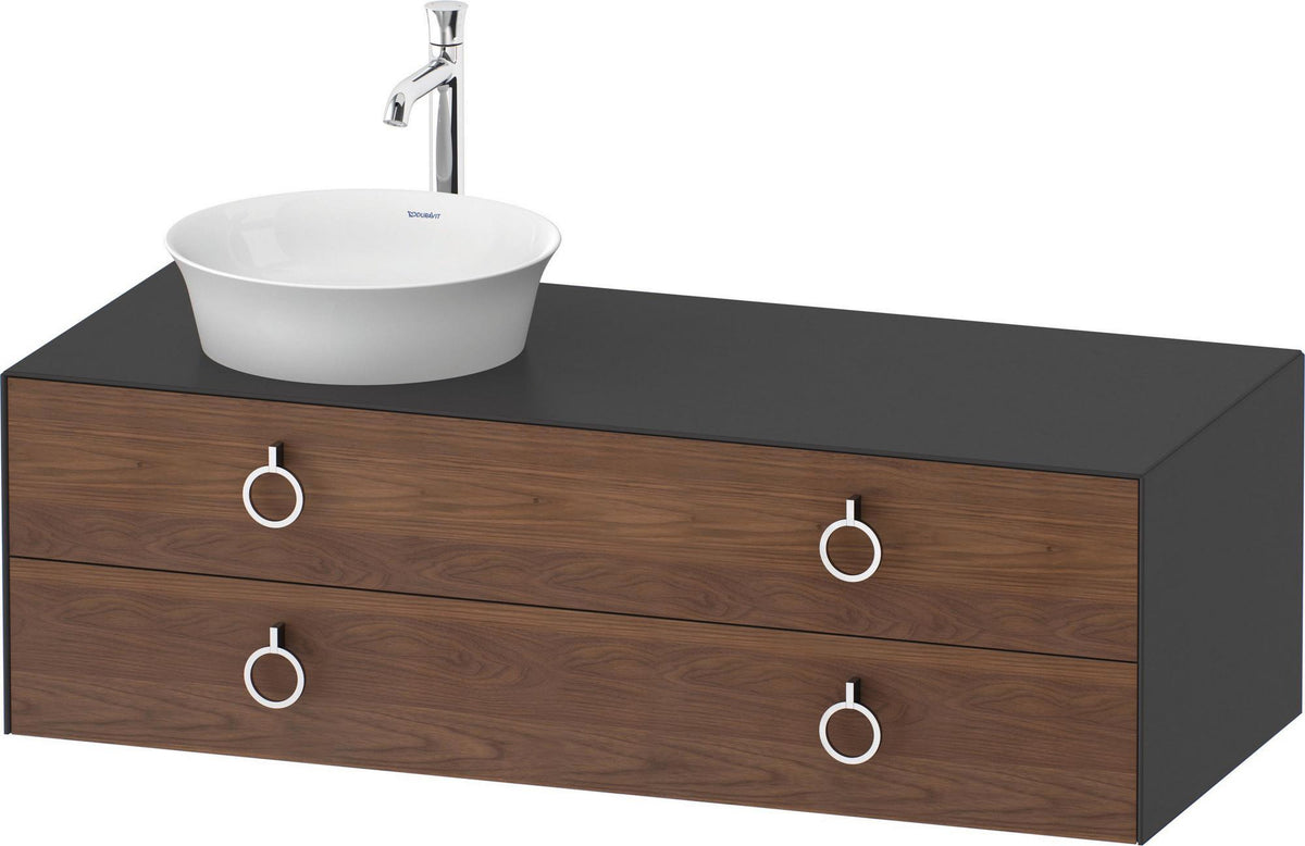 DURAVIT White Tulip Waschtischunterbau 1300 mm Taupe Seidenmatt mit LED-Beleuchtung