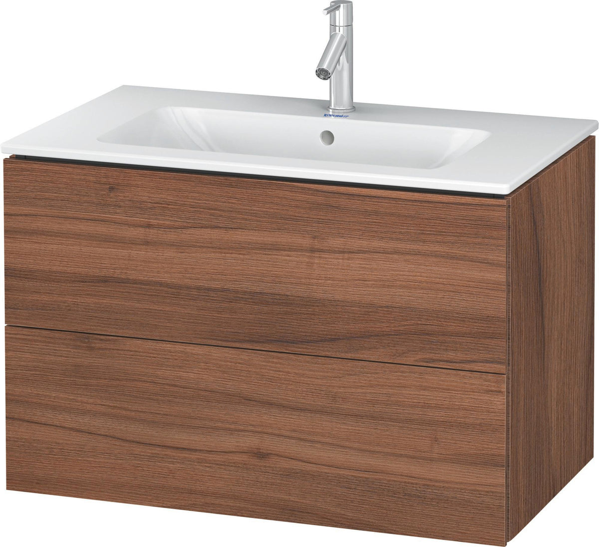 Duravit L-Cube Waschtischunterbau 820 mm taupe matt mit 2 Schubkästen und Tip-On-Technik
