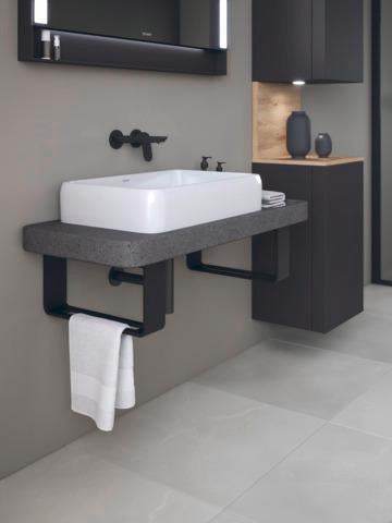 DURAVIT Qatego Aufsatzbecken mit Konsole 1000 mm Weiß Hochglanz HygieneGlaze