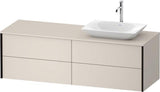 Duravit XVIU Waschtischunterbau 1600x550mm Champagner Matt mit Konsolenplatte