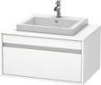 Duravit Ketho Waschtischunterbau 800 mm wandhängend, 1 Auszug, weiß matt – für Einbauwaschtisch
