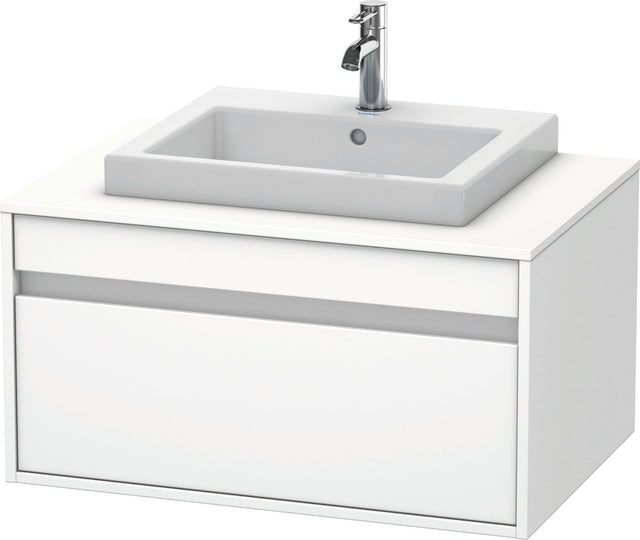 Duravit Ketho Waschtischunterbau 800 mm wandhängend, 1 Auszug, weiß matt – für Einbauwaschtisch