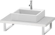 Duravit L-Cube Konsole variabel 550 mm weiß matt – wandhängend, mit Ausschnitt für Waschschüssel