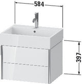 Duravit Waschtischunterbau XVIU 584 mm 2 Schubkästen Strukturmatte s-matt