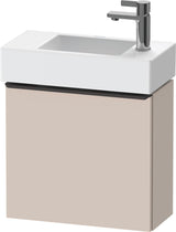DURAVIT D-Neo Waschtischunterbau 484 mm betongrau matt mit Tür rechts und Bronze-Griff