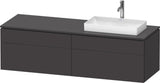 Duravit L-Cube Waschtischunterbau 1620 mm taupe supermatt mit Tip-On Technik und Soft-Close