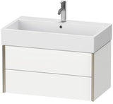 DURAVIT XViu Waschtischunterbau 784 mm mit 2 Schubkästen in Champagner matt