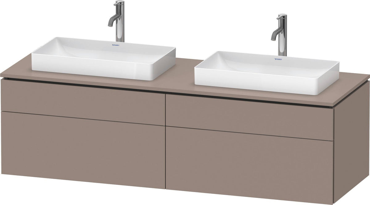 DURAVIT L-Cube Konsolenwaschtischunterbau 1620 mm Taupe supermatt mit Tip-on Technik