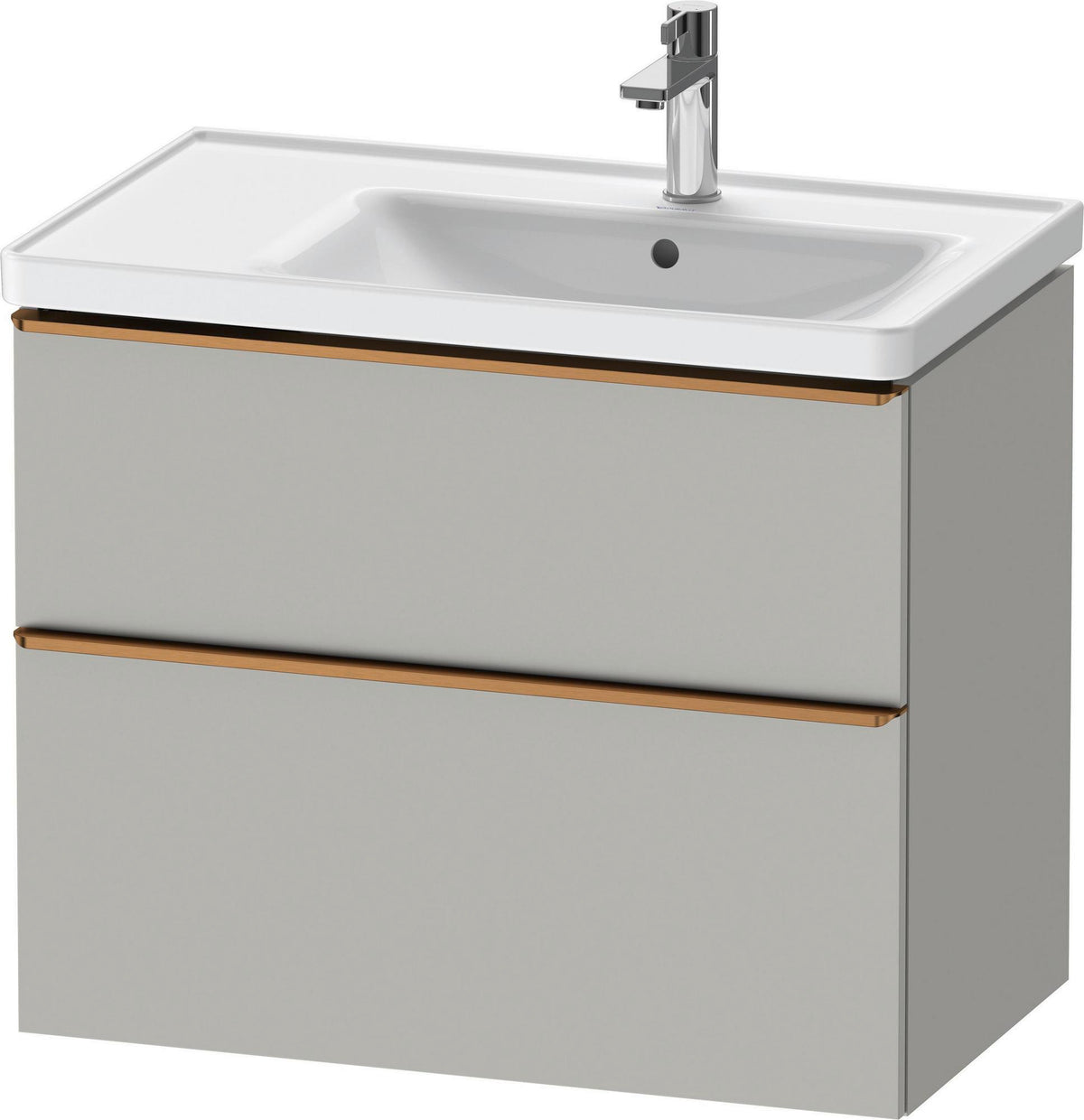 Duravit D-Neo Waschtischunterbau 784 mm Eiche Schwarz Bronze, wandhängend, 1 Auszug