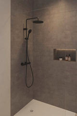 DURAVIT Duschsystem MinusFlow mit Brausethermostat, Bronze Gebürstet, 1124 mm