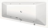 Duravit No.1 Whirlwanne 1500x800mm Trapez Einbau mit 6 Chromdüsen und Fußgestell
