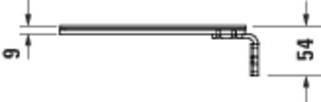 DURAVIT Ablage für Brausestange Universal 214 mm Chrom – Ersatzteil