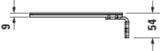 DURAVIT Ablage für Brausestange Universal 214 mm Chrom – Ersatzteil