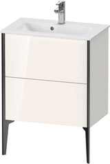 Duravit XViu Waschtischunterbau bodenstehend 610 mm, 2 Auszüge, champagner matt/weiß matt