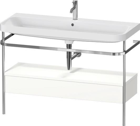 Duravit Waschtischset Happy D.2 Plus 1175x490mm Taupe Supermatt Ein Hahnloch