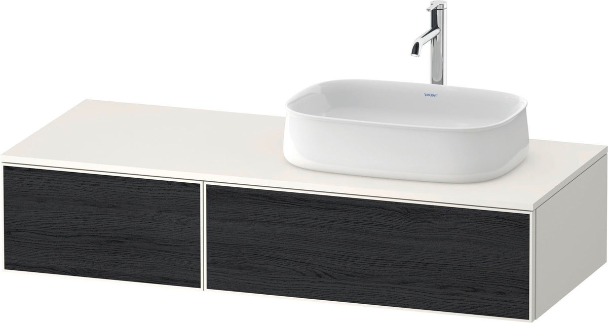 DURAVIT Zencha Konsolenwaschtischunterbau 1300 mm Eiche Anthrazit mit 2 Auszügen