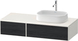 DURAVIT Zencha Konsolenwaschtischunterbau 1300 mm Eiche Anthrazit mit 2 Auszügen
