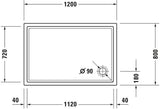 DURAVIT Starck Slimline Duschwanne 1200x800 mm Weiß Sanitäracryl mit Antislip