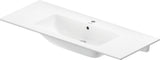 DURAVIT ME by Starck Möbelwaschtisch 1230 mm Weiß Seidenmatt mit Überlauf und 1 Hahnloch