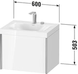 Duravit Möbelwaschtischset XViu 600x480mm mit Unterschrank und Keramikwaschtisch