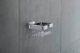 DURAVIT Karree Seifenschale aus Messing in Chrom – 120 x 140 x 65 mm, wandmontiert