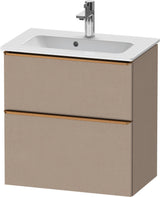 Duravit D-Neo Waschtischunterbau 610 mm betongrau matt mit Soft-Close und Bronze-Griff