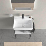 DURAVIT DuraSquare Metallkonsole höhenverstellbar mit Handtuchhalter links/rechts Chrom