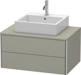 Duravit XSquare Waschtischunterbau 800 mm wandhängend Flannel Grey Hochglanz mit 2 Schubkästen