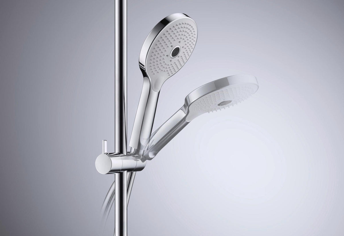 DURAVIT Duschsystem C.1 mit Brausethermostat, Schwarz Matt, Kopf- und Handbrause