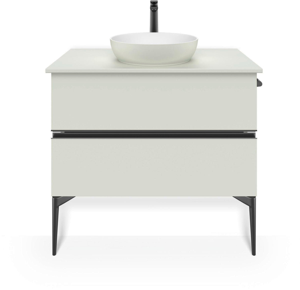 DURAVIT Sivida Aufsatzwaschtisch 400 mm rund DuroCast Plus ohne Überlauf
