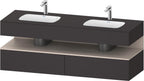 weiß / QA EWT m.Kon-WTU,1600x550x600mm,WPl:2 Ni-Bel,Graphit Superm,Ni:Taupe Matt,Dek
