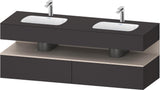 DURAVIT Qatego Studio F. A. Porsche Waschtischset 1600 mm mit Konsolenwaschtischunterbau, 2 Auszüge
