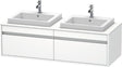 DURAVIT Ketho Waschtischunterbau wandhängend 1400 mm mit 2 Auszügen, weiß matt