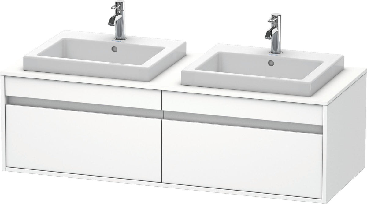 DURAVIT Ketho Waschtischunterbau wandhängend 1400 mm mit 2 Auszügen, weiß matt