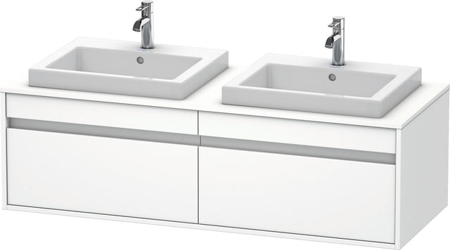 DURAVIT Ketho Waschtischunterbau wandhängend 1400 mm mit 2 Auszügen, weiß matt