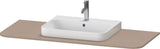 Duravit Konsole Happy D.2 1300 mm taupe supermatt – Beckenposition links