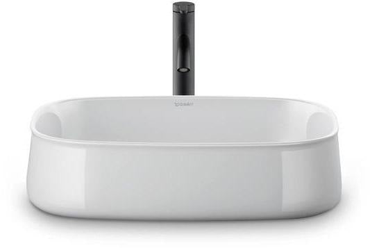 DURAVIT Zencha Aufsatzbecken 550 mm – Weiß, ohne Hahnloch & Überlauf, DuraCeram