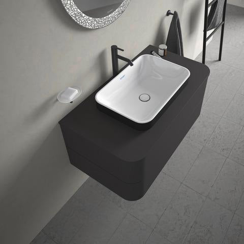 Duravit Happy D.2 Konsolenwaschtischunterbau 1000 mm taupe supermatt mit Tip-On-Technik und LED-Innenbeleuchtung
