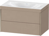 DURAVIT XViu c-bonded Waschtischset 800 mm wandhängend mit 2 Schubkästen und Tip-on-Technik