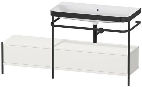 Duravit Waschtischset Happy D.2 Plus 1600x490mm Taupe Supermatt – Einrichtungssystem Nussbaum rechts