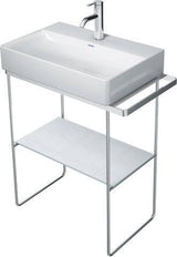 Duravit DuraSquare Metallkonsole höhenverstellbar mit Handtuchhalter links/rechts, Chrom