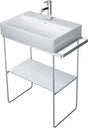 Duravit DuraSquare Metallkonsole höhenverstellbar mit Handtuchhalter links/rechts, Chrom