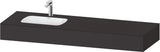 DURAVIT Qatego Einbau-Waschtisch mit Konsole 1600x550x170mm Weiß Hochglanz links