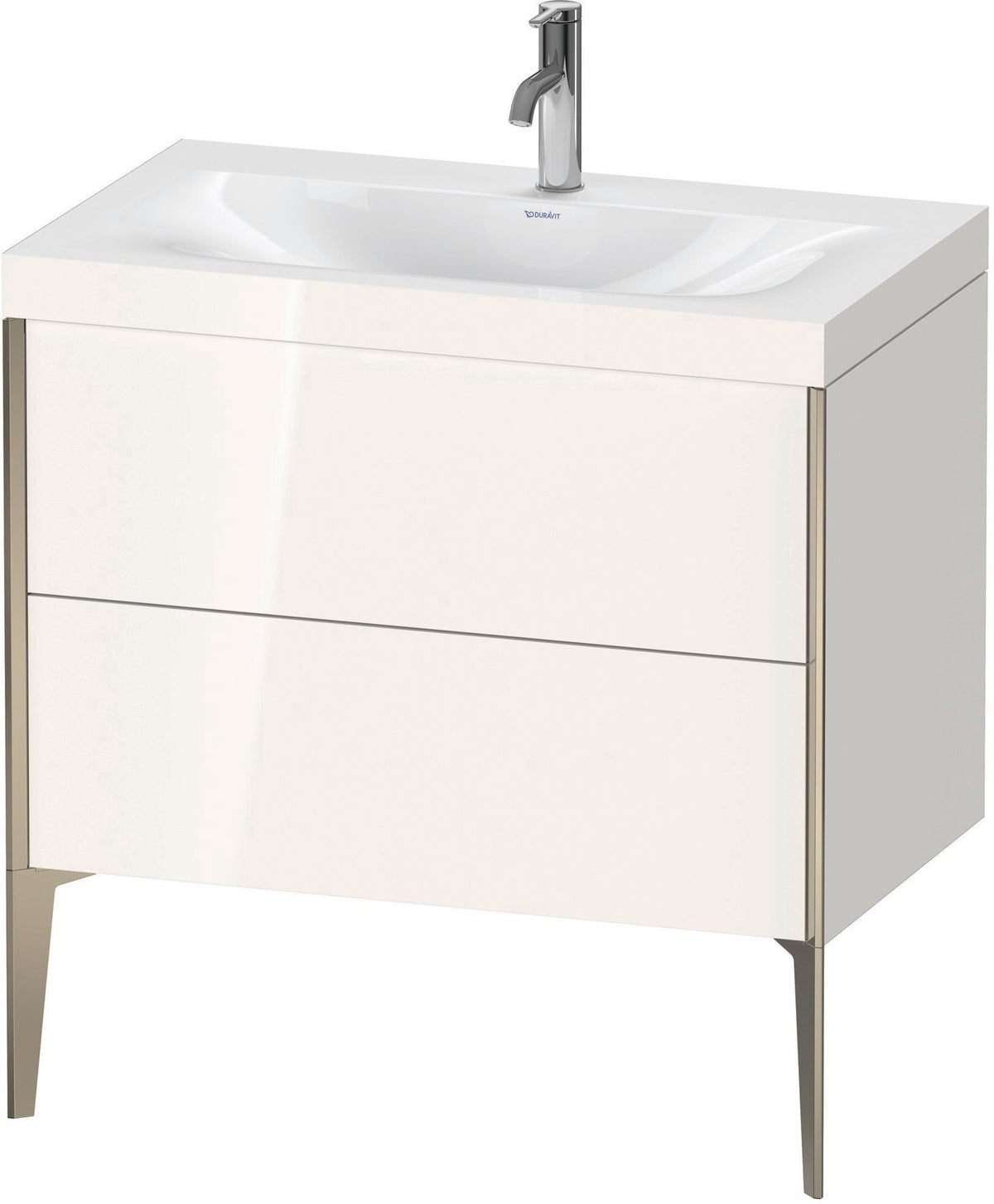 DURAVIT XViu c-bonded Waschtischset 800 mm bodenstehend mit 2 Auszügen und Tip-on Technik