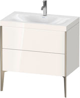 DURAVIT XViu c-bonded Waschtischset 800 mm bodenstehend mit 2 Auszügen und Tip-on Technik